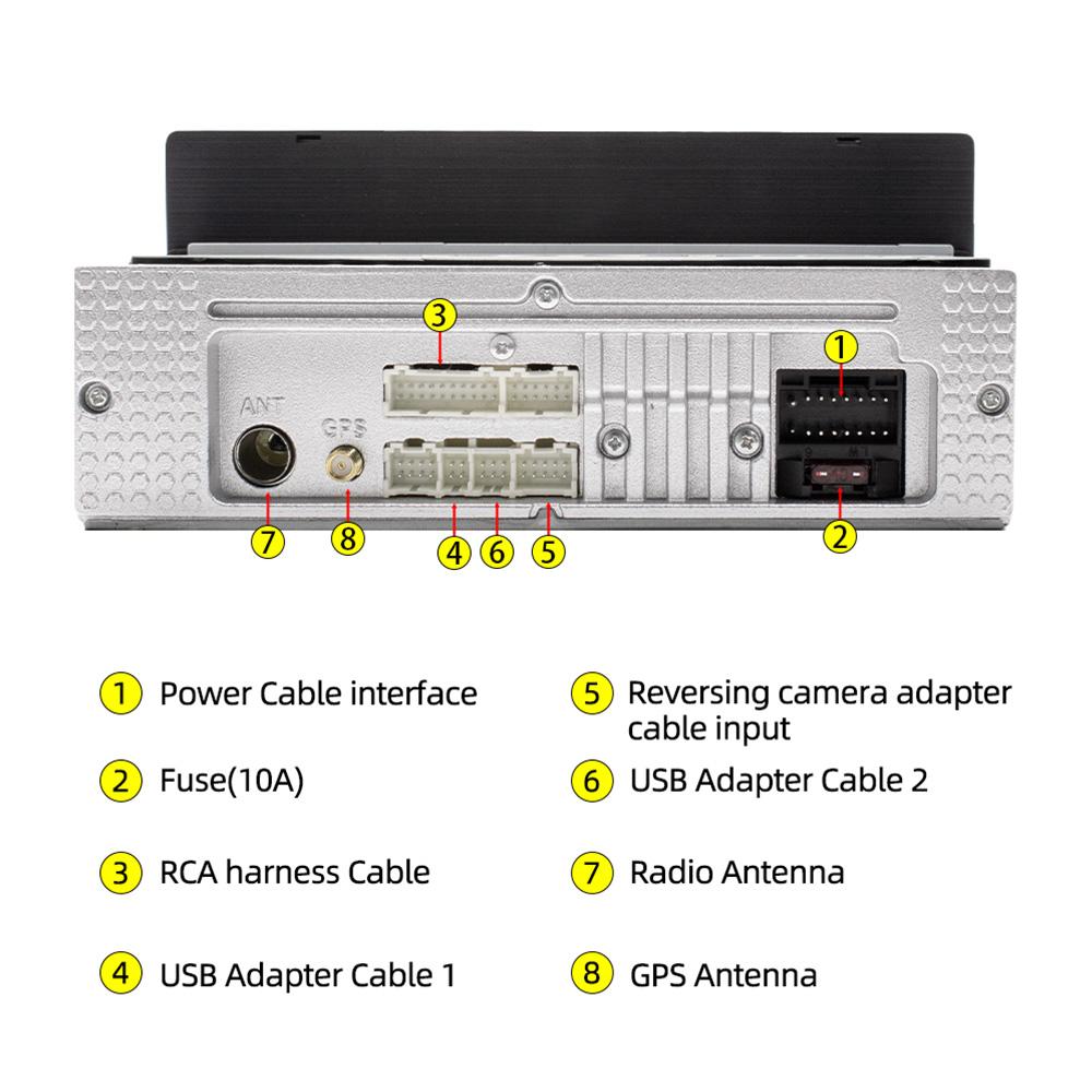 Reakosound 1 Din 6,9-calowy Android Radio samochodowe Autoradio 2 + 64 GB HD 1080P Samochodowy odtwarzacz MP5 z Bluetooth WIFI GPS Radio FM Lusterko wsteczne Link