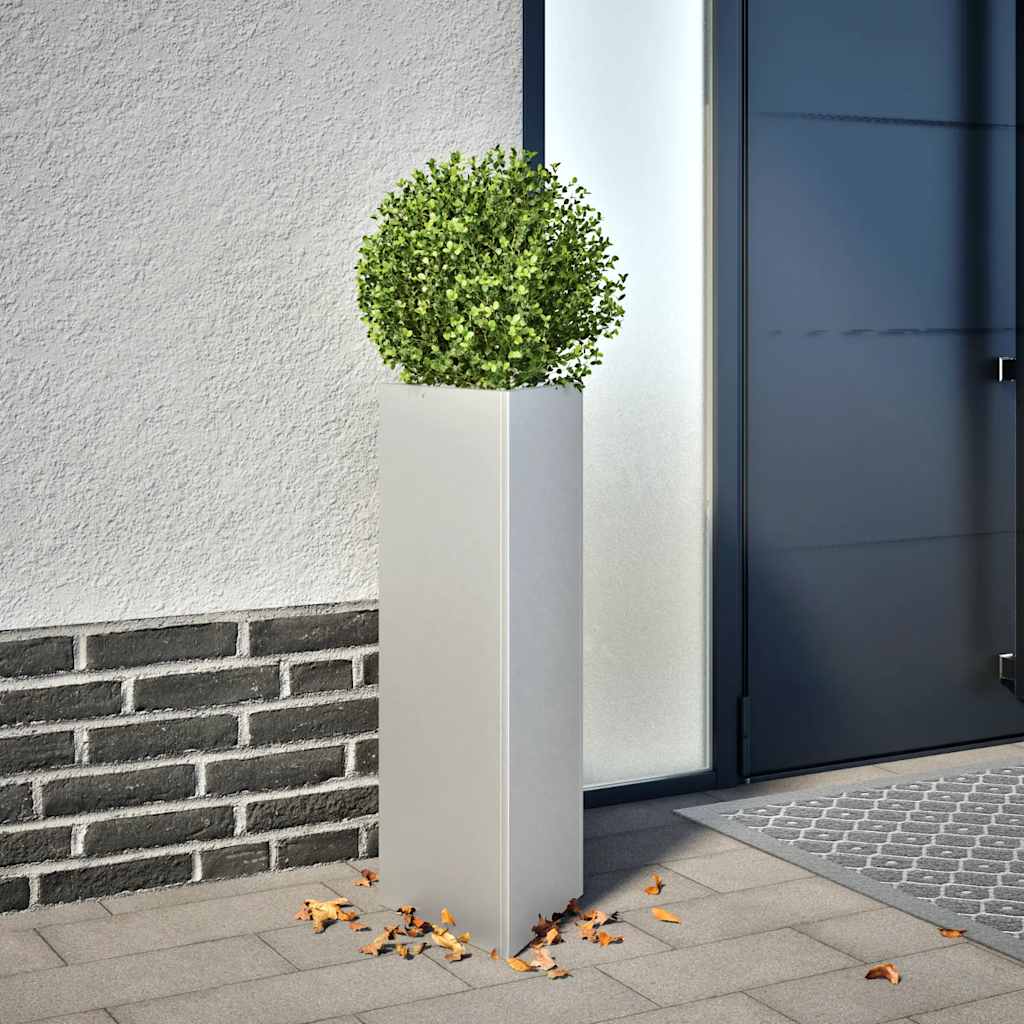 Triangular Planter Box 30 X 26 X 75 Cm Galvanized Steel