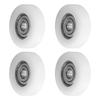 4 Pcs/Lot 2 Inch Caster Single Wheel Diameter 50mm Plastic Nylon Light White Pp Smooth Roller Idler Bearing Pulley