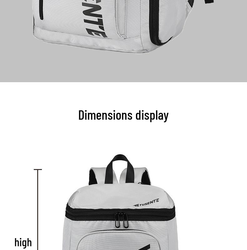 Unisex Lightweight Badminton Racket Bag with Shoe Compartment & Laptop Pocket - Large Capacity for Short-Distance Outdoor Travel