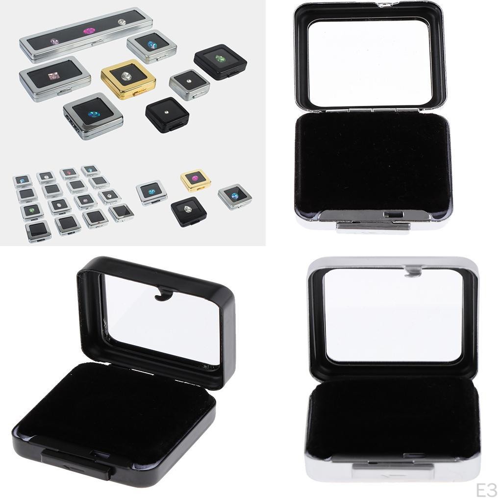 Insert Gem Jars Box Gemstone Storage Display Tray Jewelry Case
