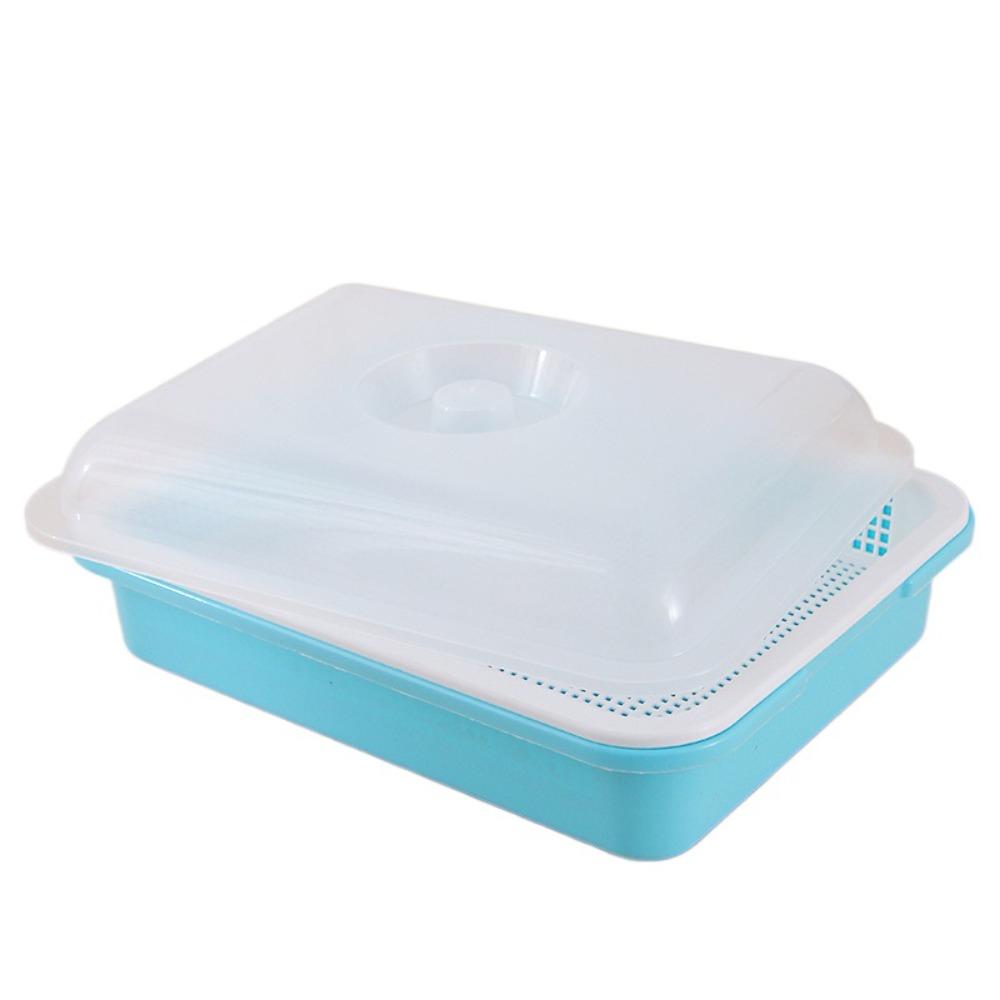 1 Set Hydroponic Plant Germination Trays Double Layer with Lid Sprouting Tray Insulation Household Nursery Plate Grass