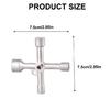 5 In 1 Multifunctional Crossing Key Wrench Portable Plumbing Spanner Triangles Train Electric Elevator Cabinet Key