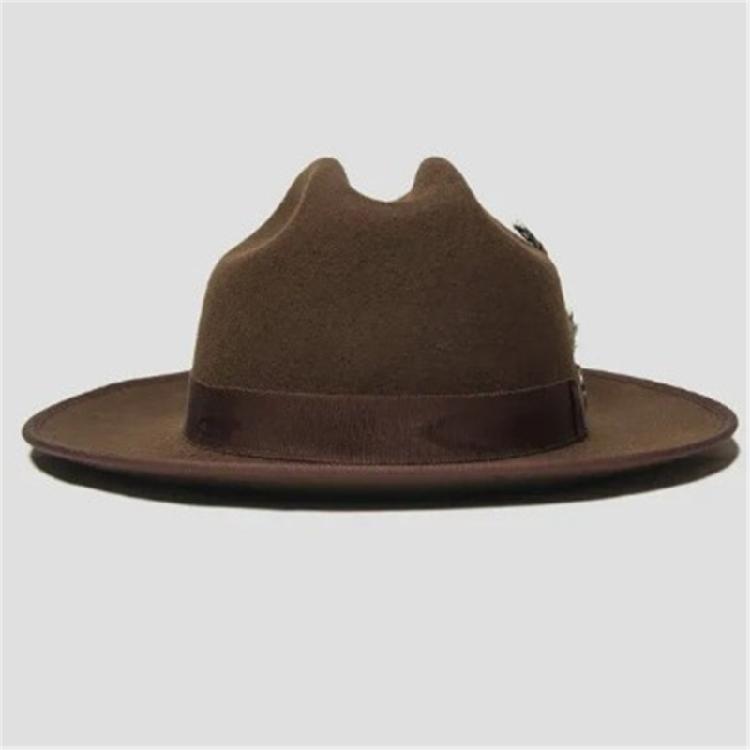 Elegant Woven Belt Hat Cosplay Costume All Matching Panama Hat Stage Performers Dancing Hat Adult Winter Warm Wool Hat