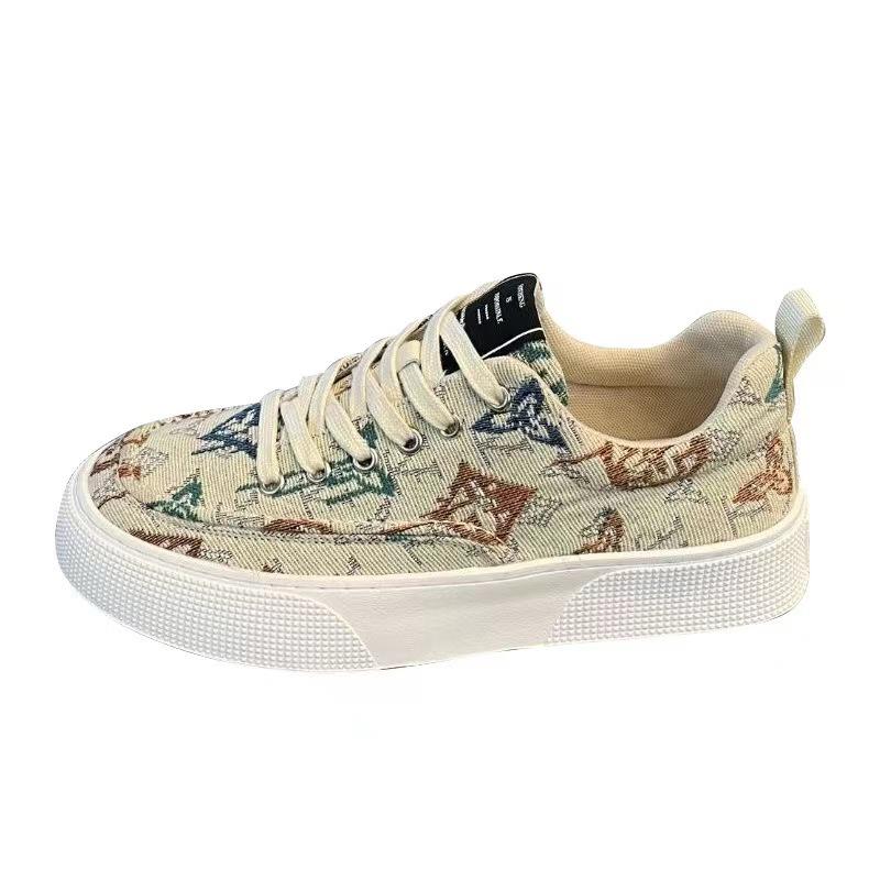 Men's Shoes Summer 2025 New Breathable Canvas Shoes Korean Version Versatile Lightweight Shoes Men's Soft Sole Non-slip Low-top Board Shoes