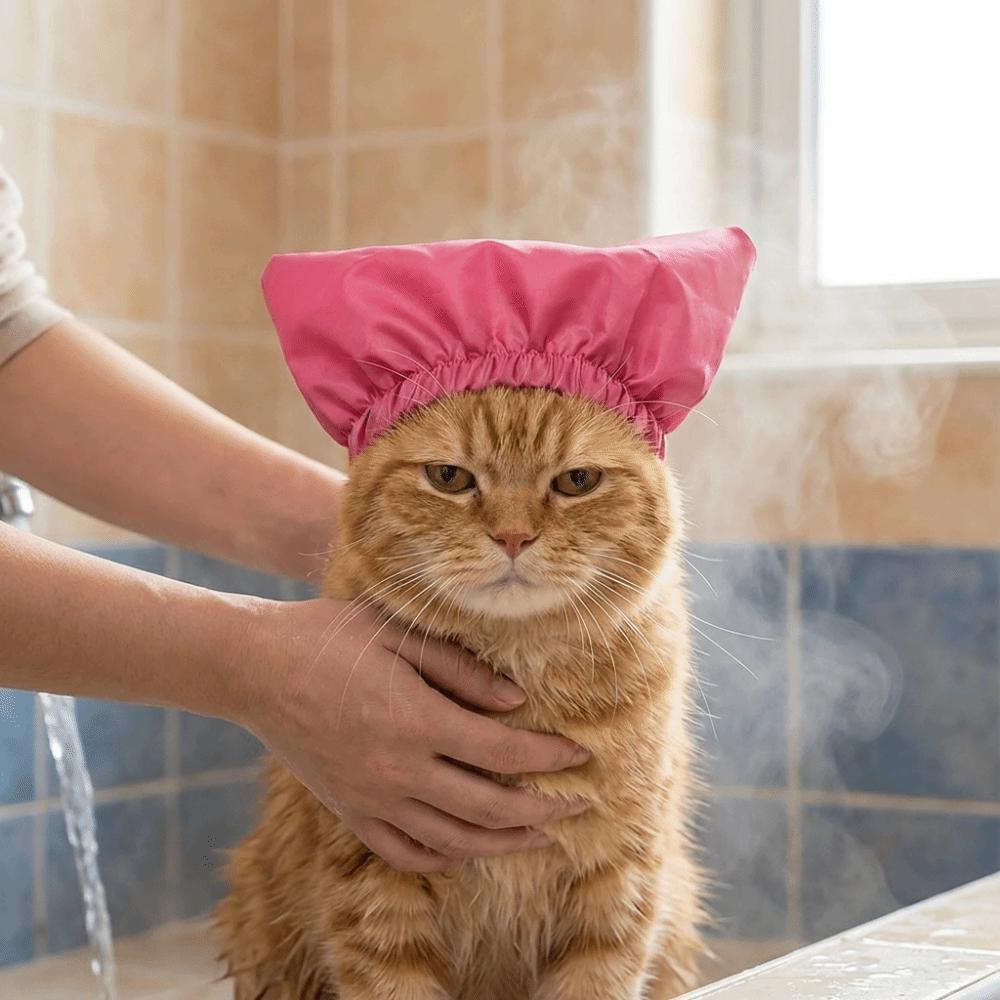Wiederverwendbare Haustier-Bade-Ohrenschützer Bequeme Hundebadehaube Weiche Katzen-Duschhaube Tier-Spa