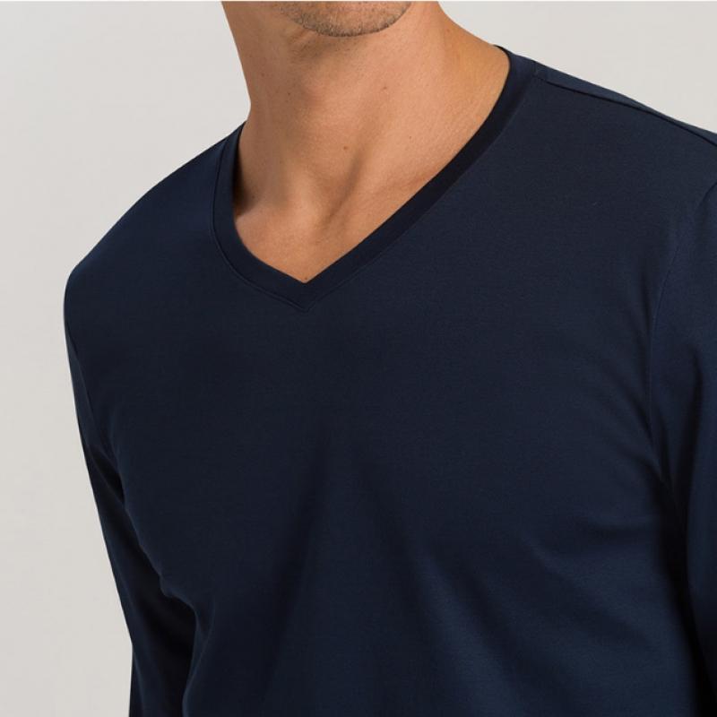Hanro Night Selection Long Sleeve Pajama Set 75109 Deep Navy 