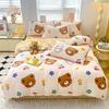 Little Bear Cute Duvet Cover Set And Pillowcase For Boy Girl Bedroom Decor, Children Gift Single Double Large Size Duvet Cover