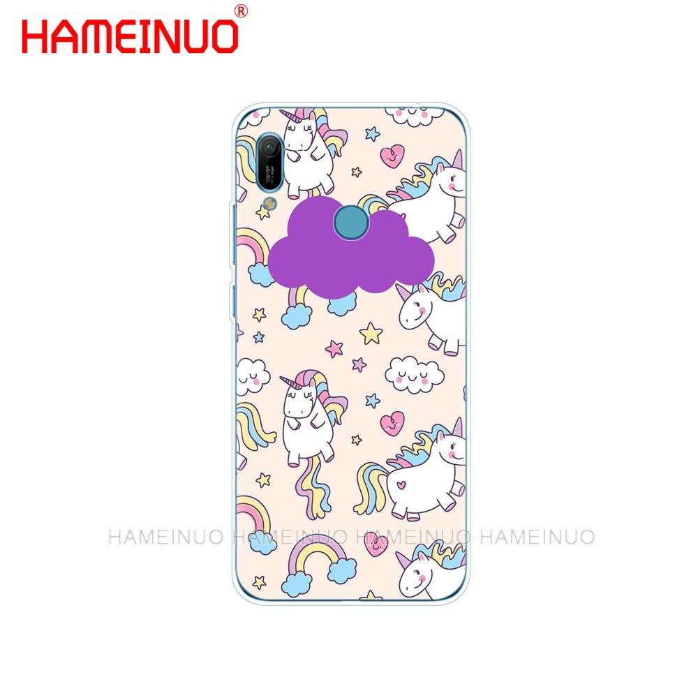 Husa din silicon pentru huawei Y5 Y6 Y7 Y9 PRO PRIME 2019 honor 8s 8a 20 LITE PRO 10i view 20 V20 Unicorn Rainbow Jetpack