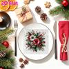 20pcs Disposable Napkins with Flower Bed Seafood Pattern Print for Wedding,Parties,and Daily Use for Thanksgiving Fall Christmas Table Decoration