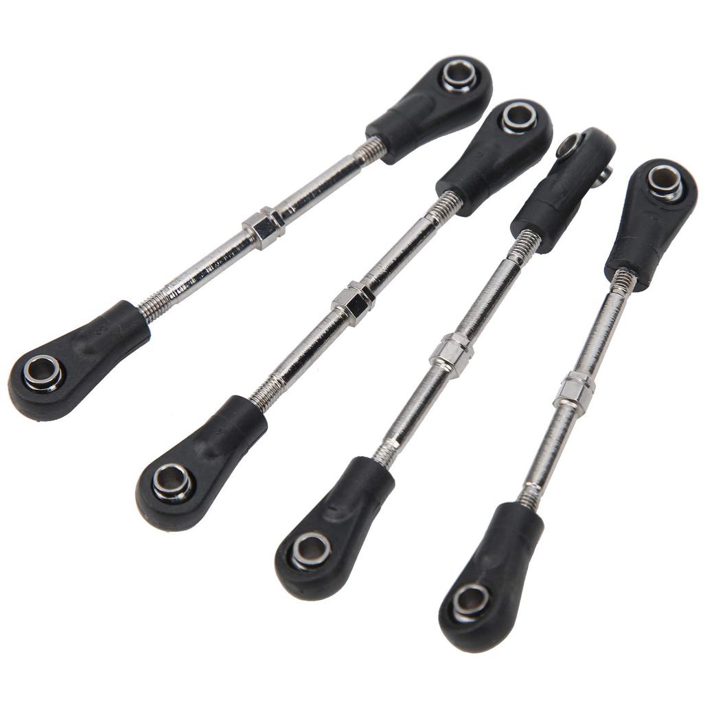 Ongwan RC Steering Rod, 4-Piece RC Steering Tie Rod Adjustable Rear Upper Linkage Rod for 110 RC Off-Road Cars
