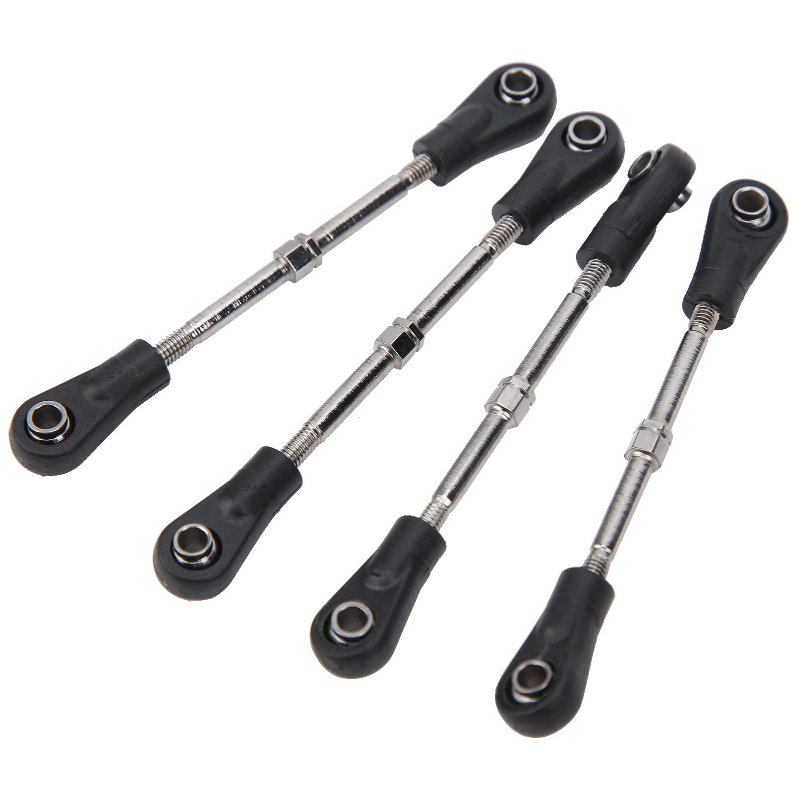 

Ongwan RC Steering Rod, 4-Piece RC Steering Tie Rod Adjustable Rear Upper Linkage Rod for 110 RC Off-Road Cars