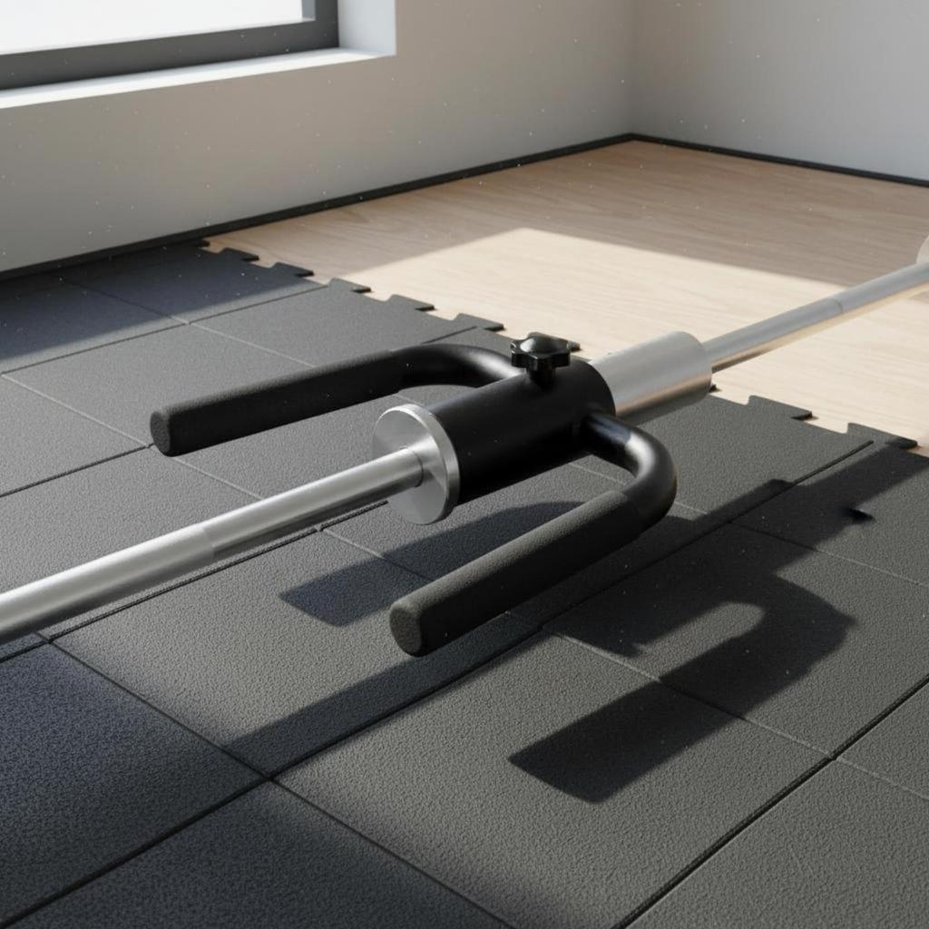 Home Fitness Equipment Steel Squat Rack Attachment with Foam Grips Gym Barbell