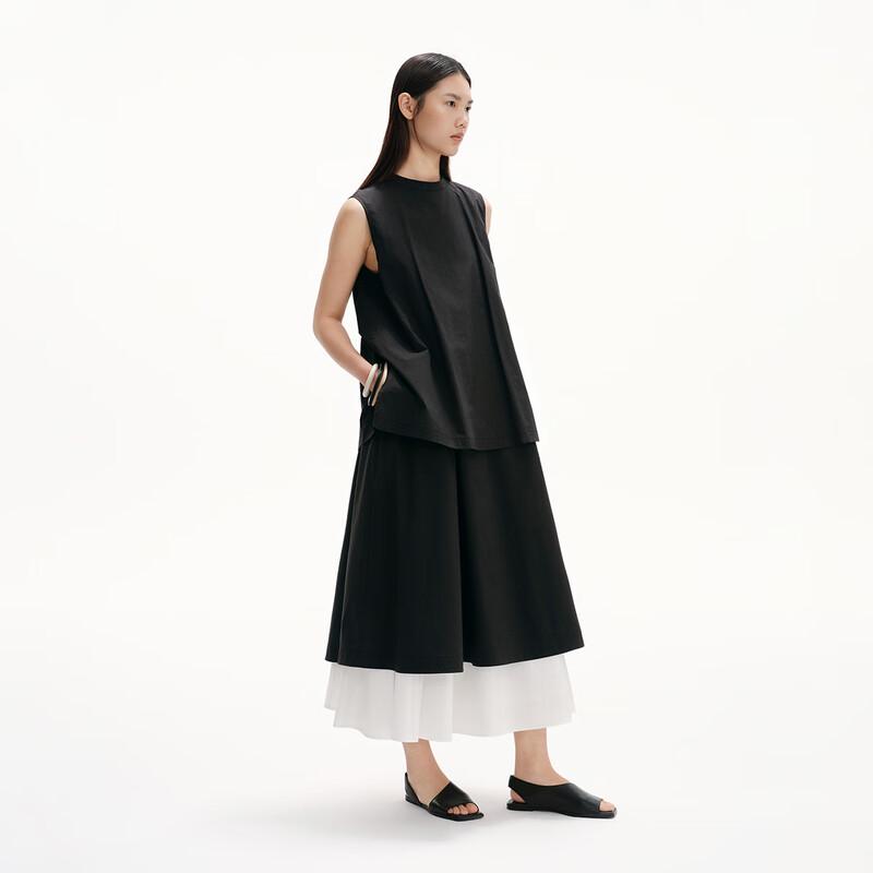 Broadcast Women's Sleeveless Faux Two-Piece Midi Dress