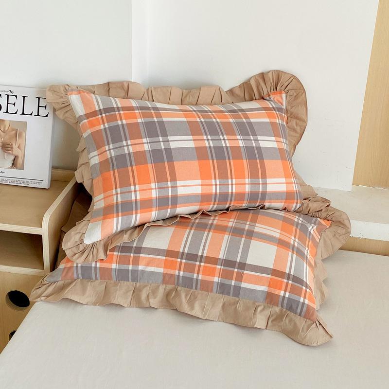 

Набор из 2 сатиновых наволочек с оборками | Отверстие-конверт | Для дома/гостиницы/свадьбы, Полиэстер, Только ручная стирка, Наволочка для спальни 2PCS 48cmx74cm pillowcase