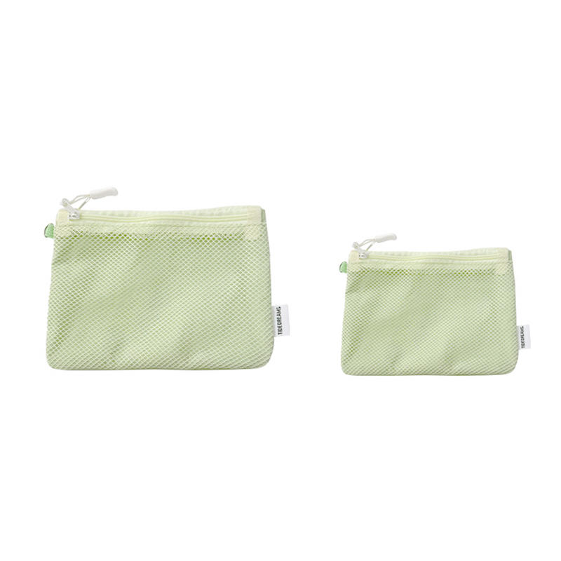 1PC Compact Mesh Water-Resistant Zipper Pouch Mini Travel Organizer Pouches for Makeup Lipstick, Keys Earphones Coins
