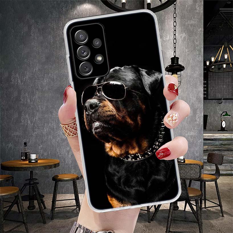 Rottweiler Dog Soft Phone Case For Samsung Galaxy A13 A14 A15 A16 A17 A53 A54 A55 A56 A57 A33 A34 A35 A36 A37 A23 A24 A25 A26 Ga