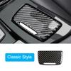 Auto in fibra di carbonio controllo centrale posacenere portasigarette adesivi copertura interni per BMW F10 F18 serie 5 2011-2017
