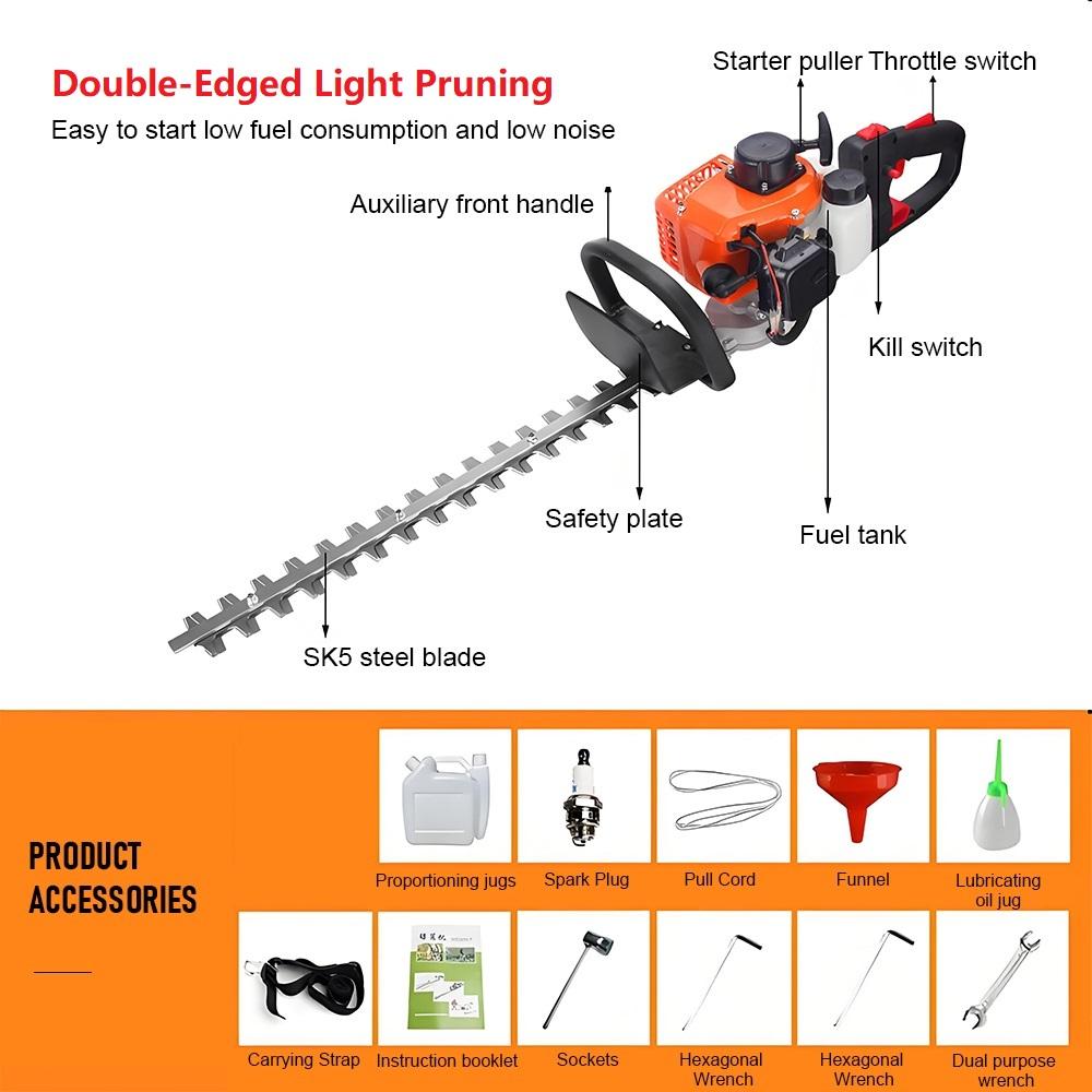 Petrol Hedge Trimmer 2-stroke Single/Double Bladed Lightweight Hedge Trimmers Tea Tree Pruners Trimmers Tea Pruning Shears