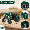 Green Tractor Home Decor Collectible Vehicle Figurine Saving Piggy Money Bank for Office Desk Bookshelf Indoor Ornament