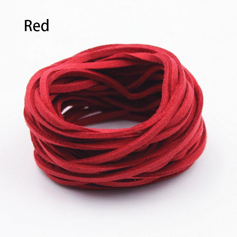 10 Meters 3mm Flat Faux Suede Braided Cord Korean Velvet Leather DIY Handmade Beading Bracelet Jewelry Making Thread String Rope
