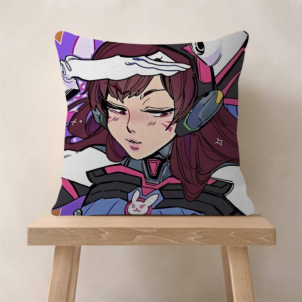 Pop Game O-Overwatch Cushion Cover Pillowcase Upholstery Sofa Throw Pillow Home Decor Pillowcas