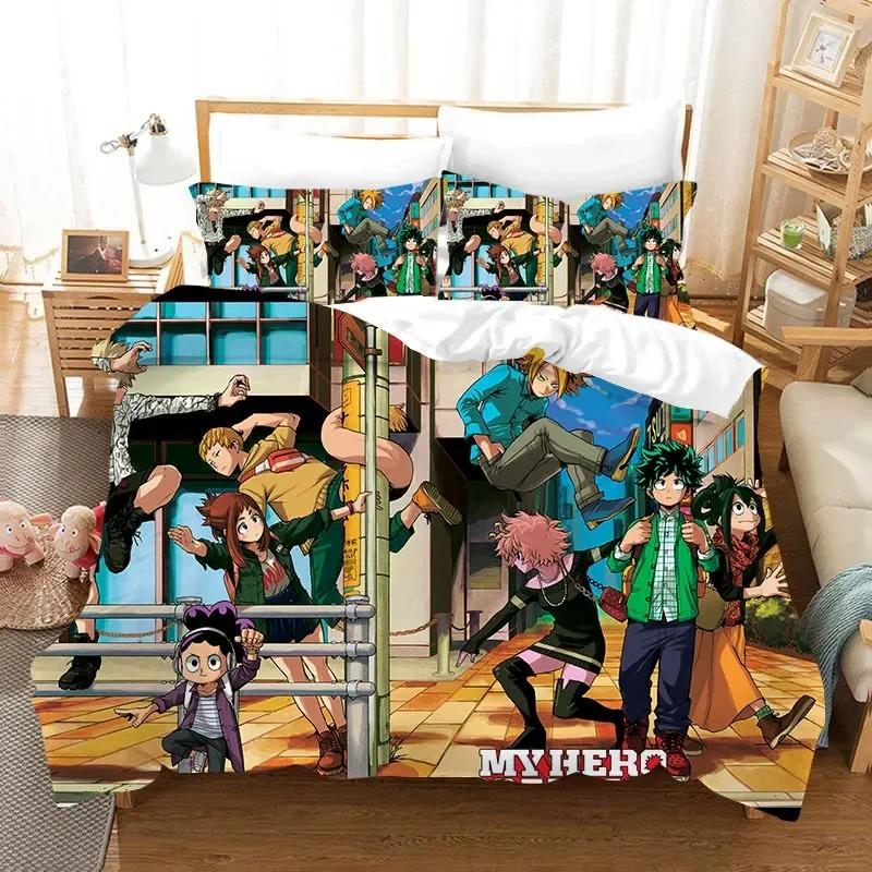 My Hero Academia 3D Printed Duvet Case Pillowcase Bedding Set Twin Full King for Kids Adults Bedroom