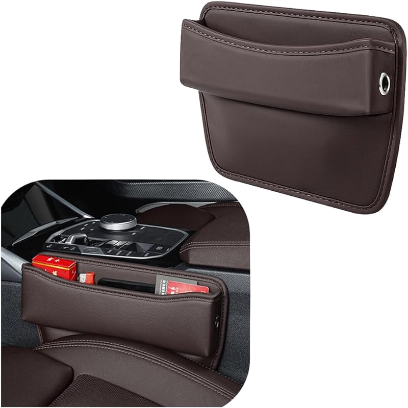 

Большая вместительная упаковка для автомобильного сиденья, ремень 2, одно зарядное отверстие — предметы для хранения зазоров в сиденьях из сверхтонкой кожи и сохранение тишины и порядка в автомобиле — автомобиль коричневый