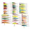 43pcs Assorted Size Minnow Fly Fishing Lures Pencil Popper Crankbaits Carp Fishing Wobbler Suspending Artificial Hard