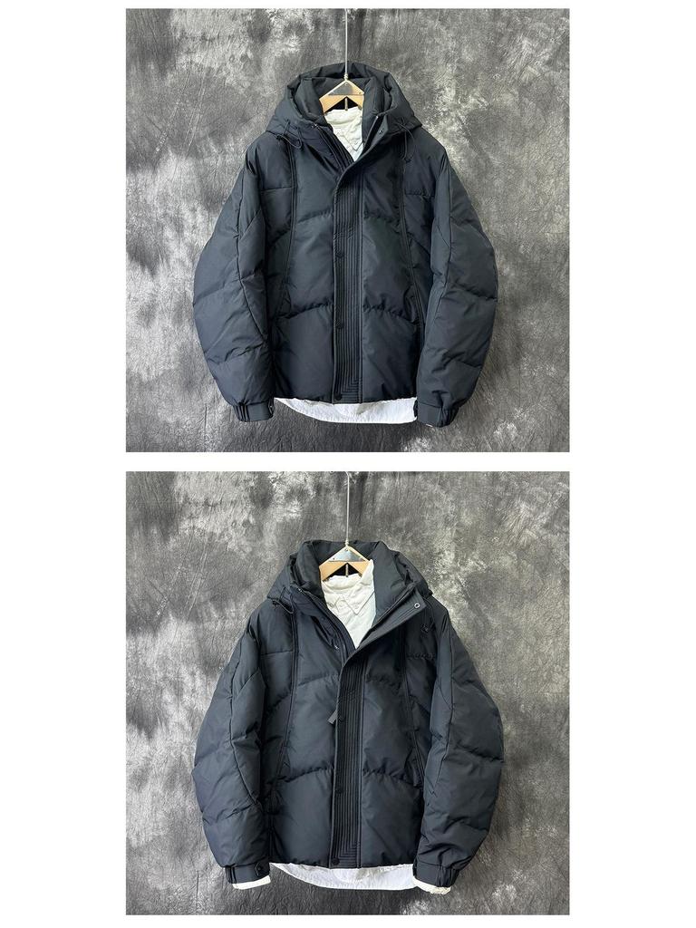 Herren Modische Verdickte Daunen-Pufferjacke mit Kapuze - Winterwärme mit Hochwertigen Weißen Entendaunen