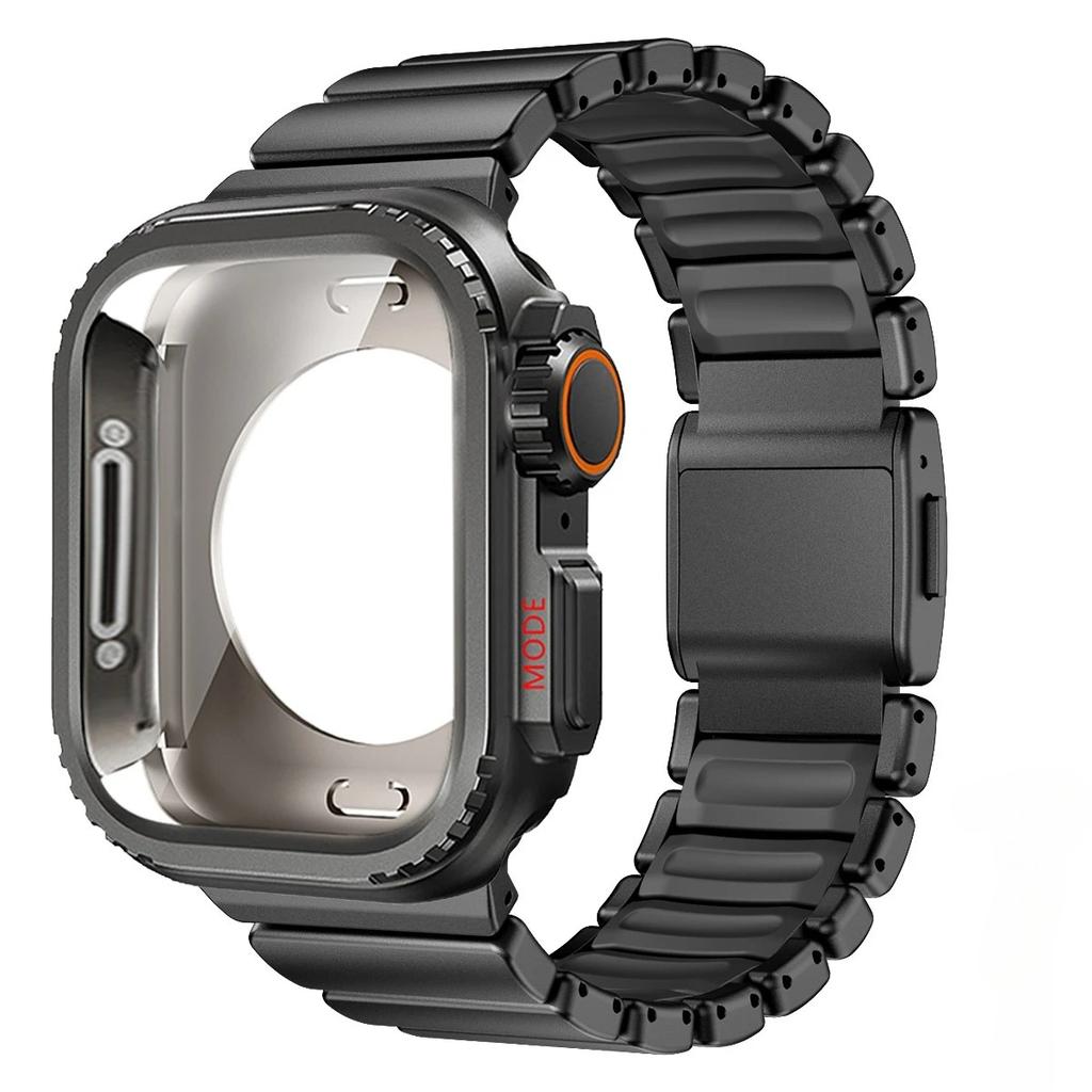 Titanium Strap+Metal Case for Apple Watch Band Ultra 3/2 49mm 46mm 45mm 44mm Alloy Shell Cover for Iwatch Series 11 10 9 8 7 SE3