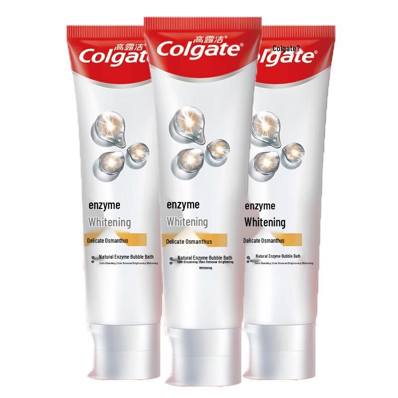 Colgate Active Enzyme Whitening Toothpaste, Peach (3 x 120g)