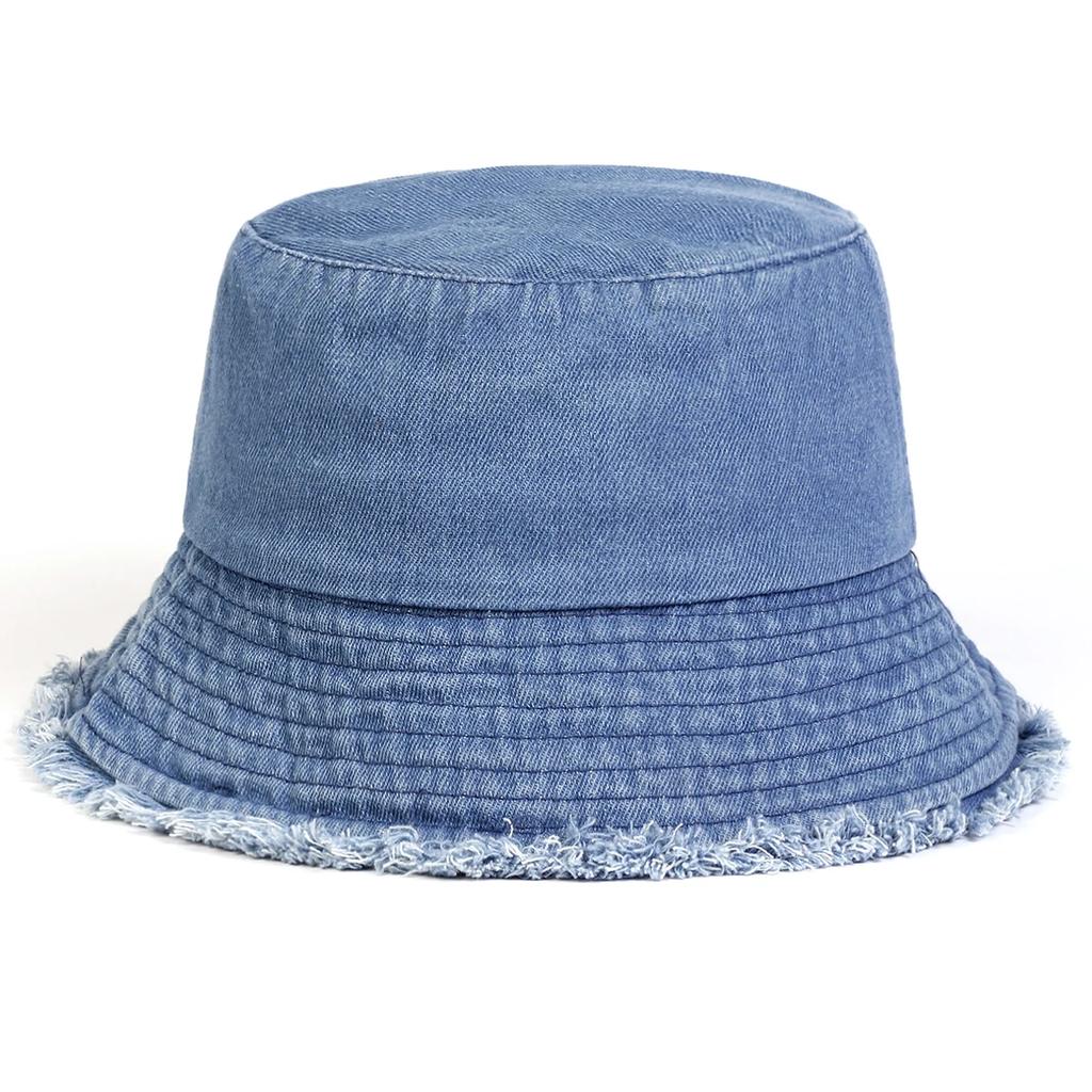 Fisherman Bucket Personality Denim Hole Edge Board Light Neutral Gender Women  Men For Caps Hats Fishermen Outdoor Casual Cap Sunscreen Hat