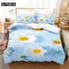 Little Daisy Bed Cover Package Quilt Cover Package 3d Bedding Digital Printing Bed Linen Queen Dimension Size Bed Cover Package Fashion Design