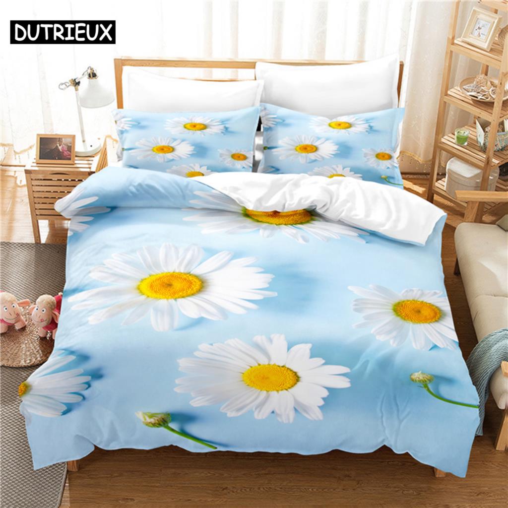 

Little Daisy Bed Cover Package Quilt Cover Package 3d Bedding Digital Printing Bed Linen Queen Dimension Size Bed Cover Package Fashion Design EU single(135x200cm)&set