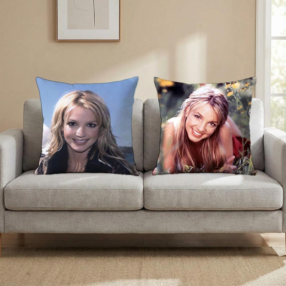 B-Britney Spears SINGER Cushion Cover Multi-Scene Pillow Cover for Home & Car - Reversible, Soft & Durable for Daily Use