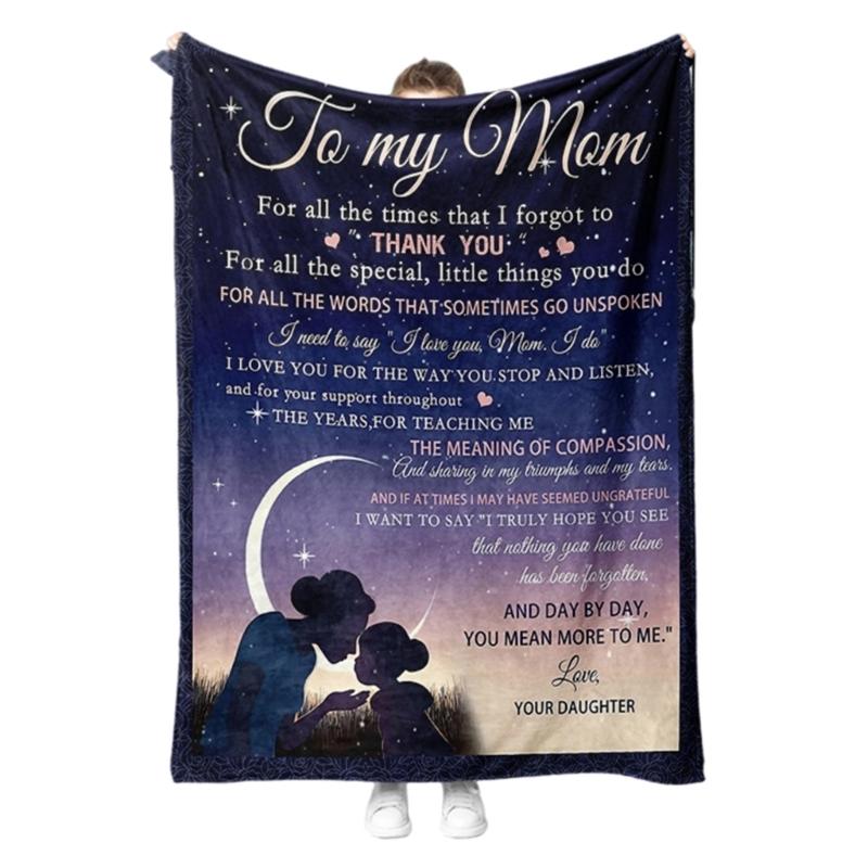 Portable Birthday Girls Blanket Lightweight Polyester Blanket Bed Decors For Travel Camping And Outdoor Activity