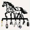 Equestrian Metal Key Hooks 7 Hooks Wall Mounted Rustproof Home Decor