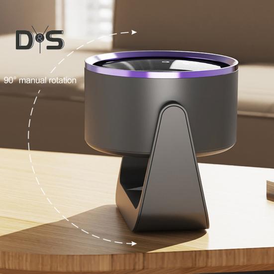 Elektrischer Mini-Tischventilator, LED-Digitalanzeige, 5 Geschwindigkeiten einstellbar, leise, für Zuhause, Büro, Reisen, über USB wiederaufladbar, tragbar, persönlicher Kühlventilator für den Sommer