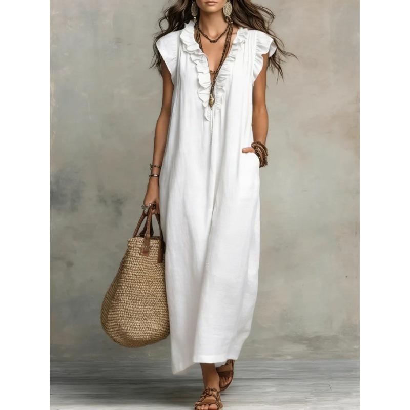 Europe, America 2026 spring and summer new bohemian flying sleeves and floor skirts S