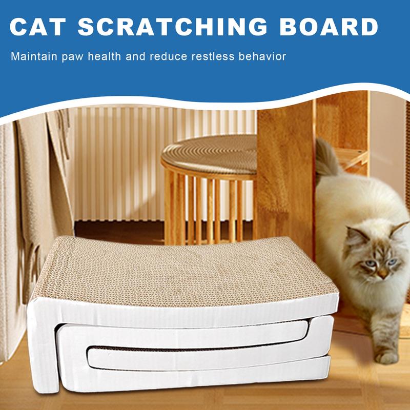 Cat Scratching Pad Flexible Cat Cardboard Scratcher Interactive Toys Scratch Resistant Mat Scratching Pad For Climbing Wall