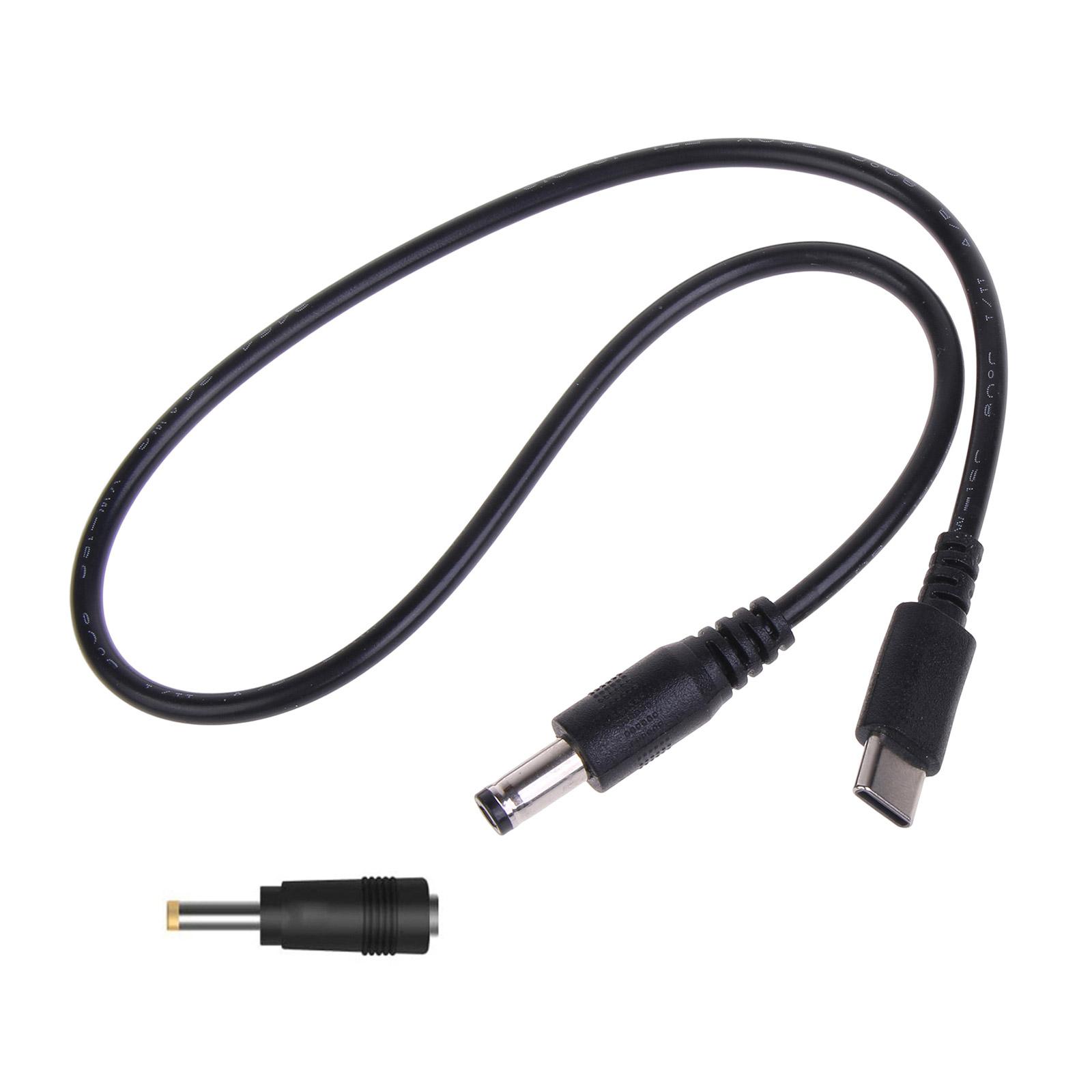

40cm/1m/2m Type C to 4.0x1.7mm/5.5x2.1mm DC Power Cord Charging Cable Line 5V 9V 12V 15V 20V for Electronic Devices 1M-5V