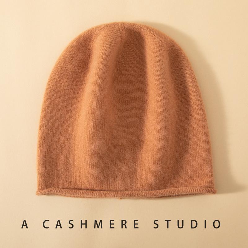 100% Cashmere Women's Elegant Turban Hat - Soft, Warm, Versatile for Autumn & Winter