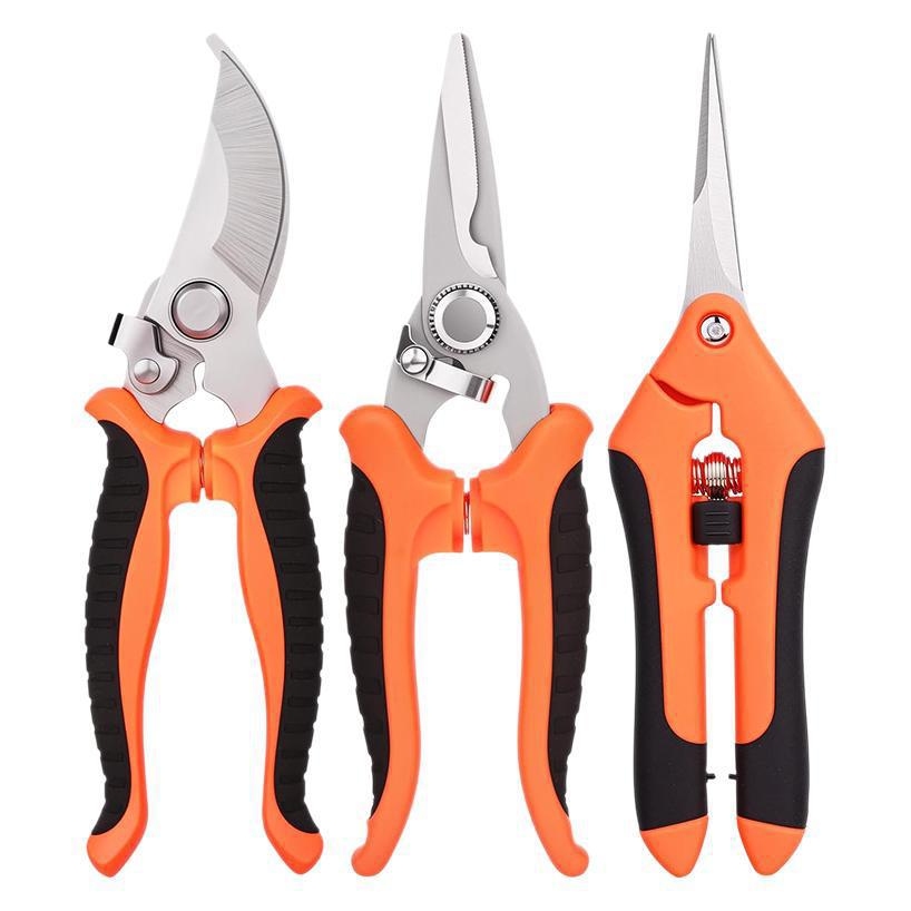 Heavy-Duty Garden Pruning Shears Set, Multi-Functional Pruning Shears/Fruit Picking Shears/Branch Cutters