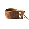 Camping Handy Cup Finnish Cup Rubber Wood Turtle Shell Acacia Wood Milk Cup Breakfast Cup Water Cup