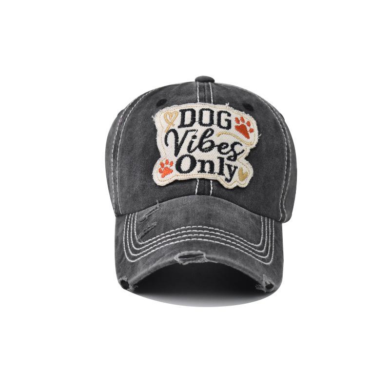 Cotton vibes big embroidered baseball cap Independence Day DOG cap