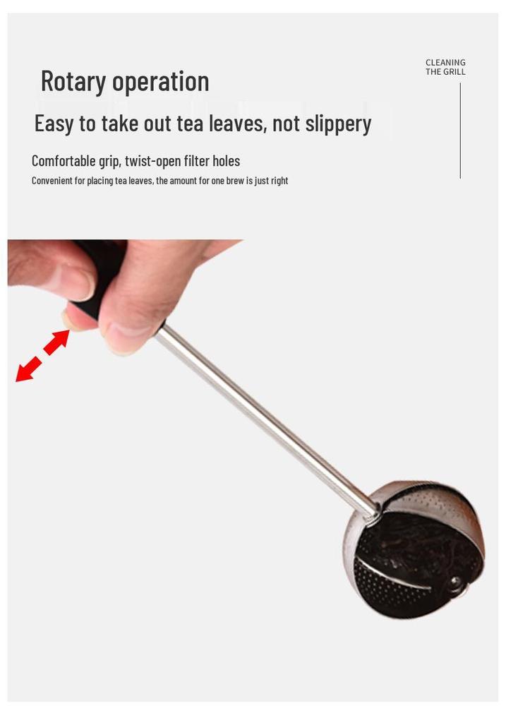 304 Stainless Steel Rotating Tea Infuser Ball - Creative Round Tea Brewer & Strainer Separator