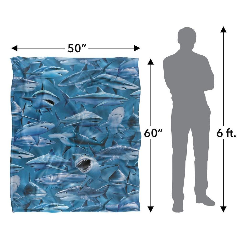 Royce McClure Attack Silky Great White Shark Supersoft Blanket