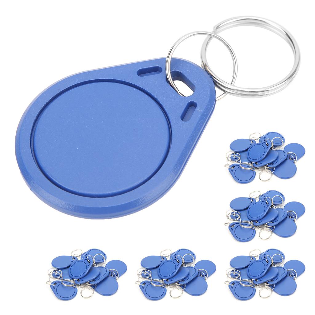 50PCS ICUID Card Token Tag Key Chain 13.56MHZ Copyable for Access Control Time Attendance Parking Lots