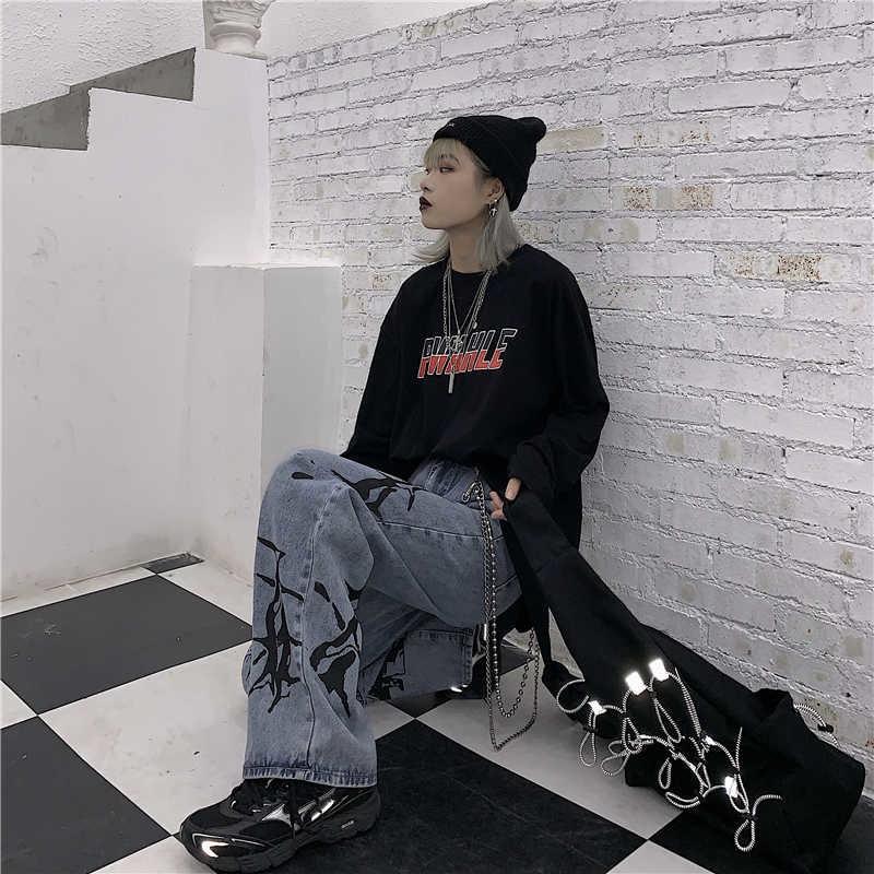 Gothic Punk Oversize Baggy Jeans Women 
